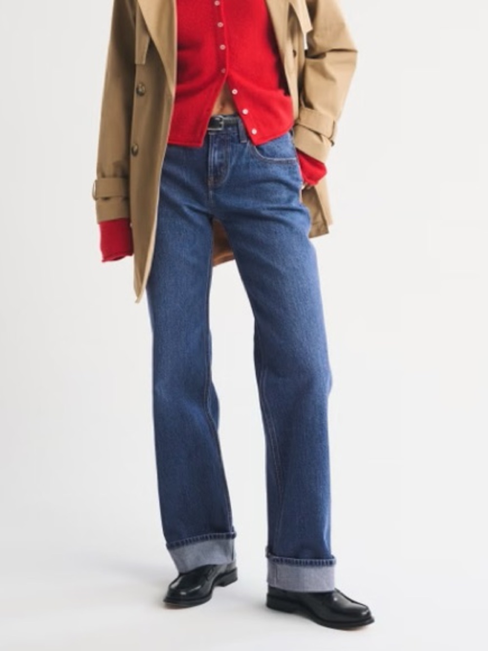 Abercrombie & Fitch Low Rise Cuffed -90s Relaxed Denim 29Long NWT
